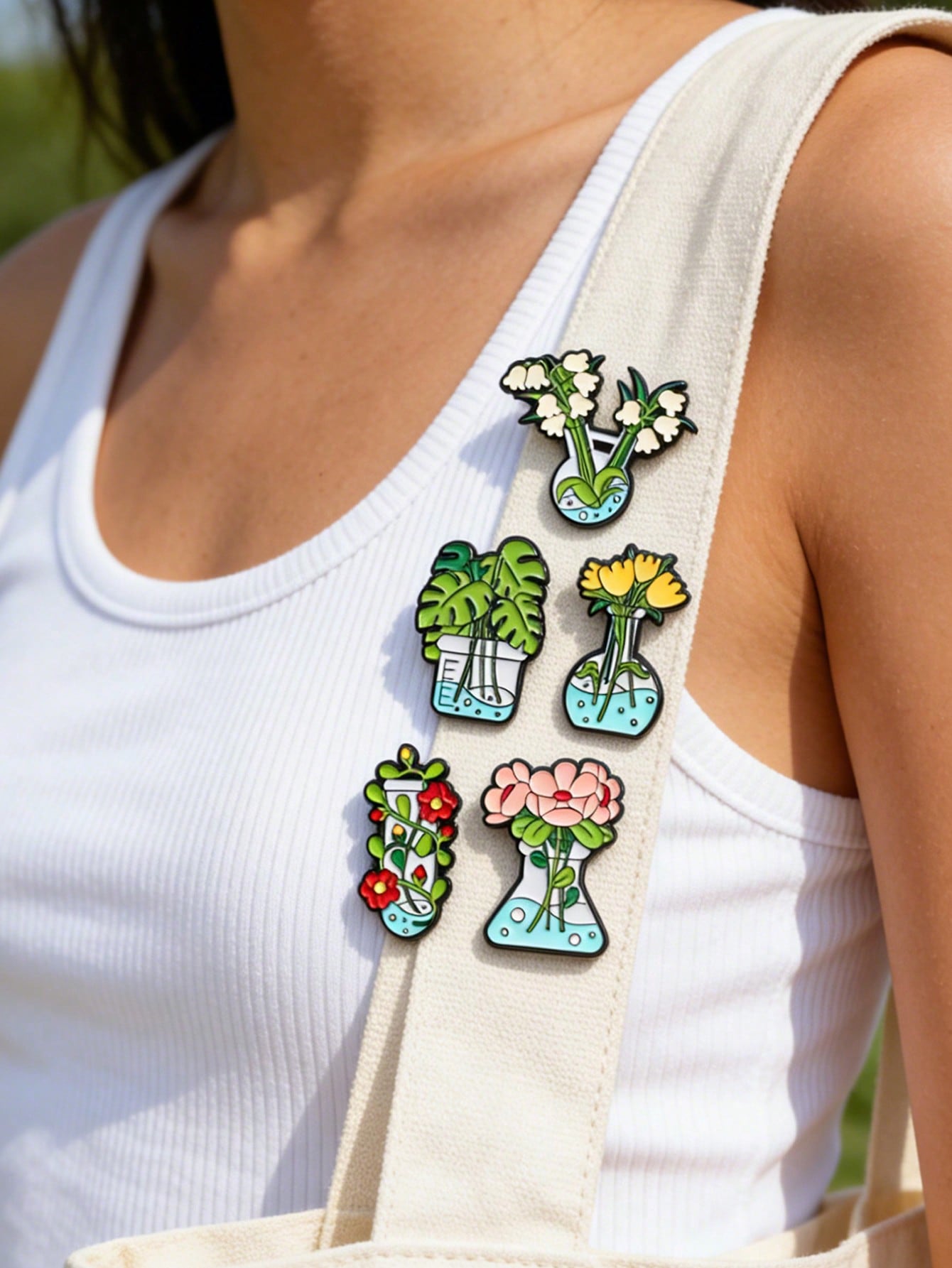 Aloe Vera Pot - QIHOO 5 peças Broche de Planta